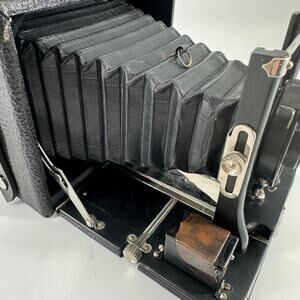1907 Seneca Chautauqua 4x6 Folding Camera w/ Seneca Duo Shutter + Plate Holders